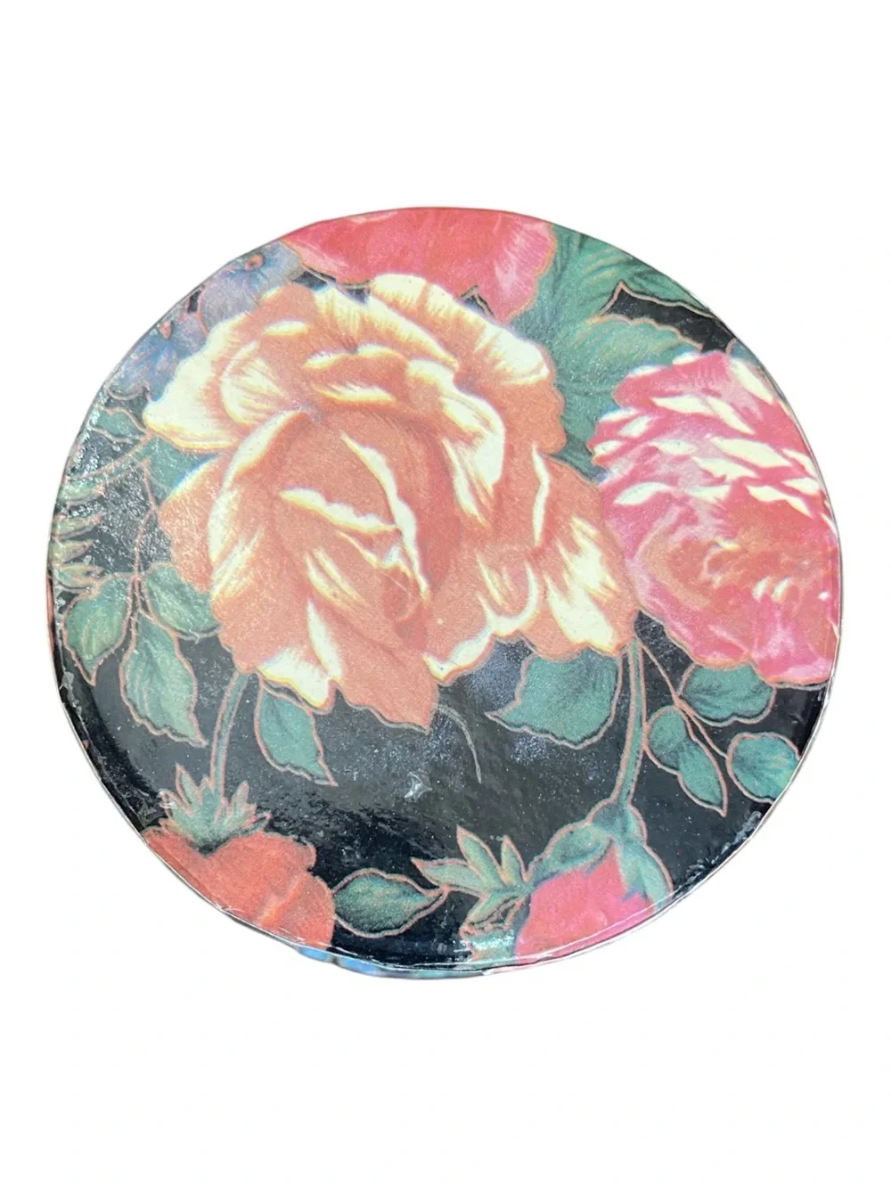 Vintage Round Floral Nesting Storage Boxes Containers for Organization Cottage